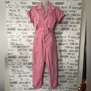 Pistola Pink Grover Utility Jumpsuit Boiler Suit 100% Cotton Workwear Size M